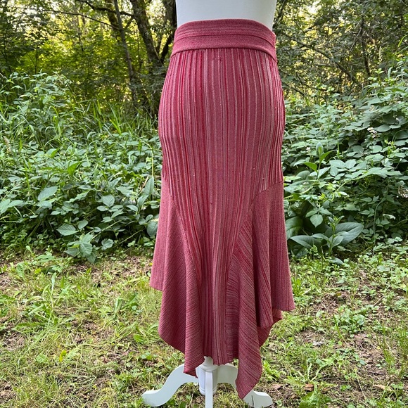 Yigal Azrouel red asymmetrical midi skirt S - Picture 8 of 13